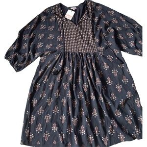 Knox Rose Black and Brown Midi Dress